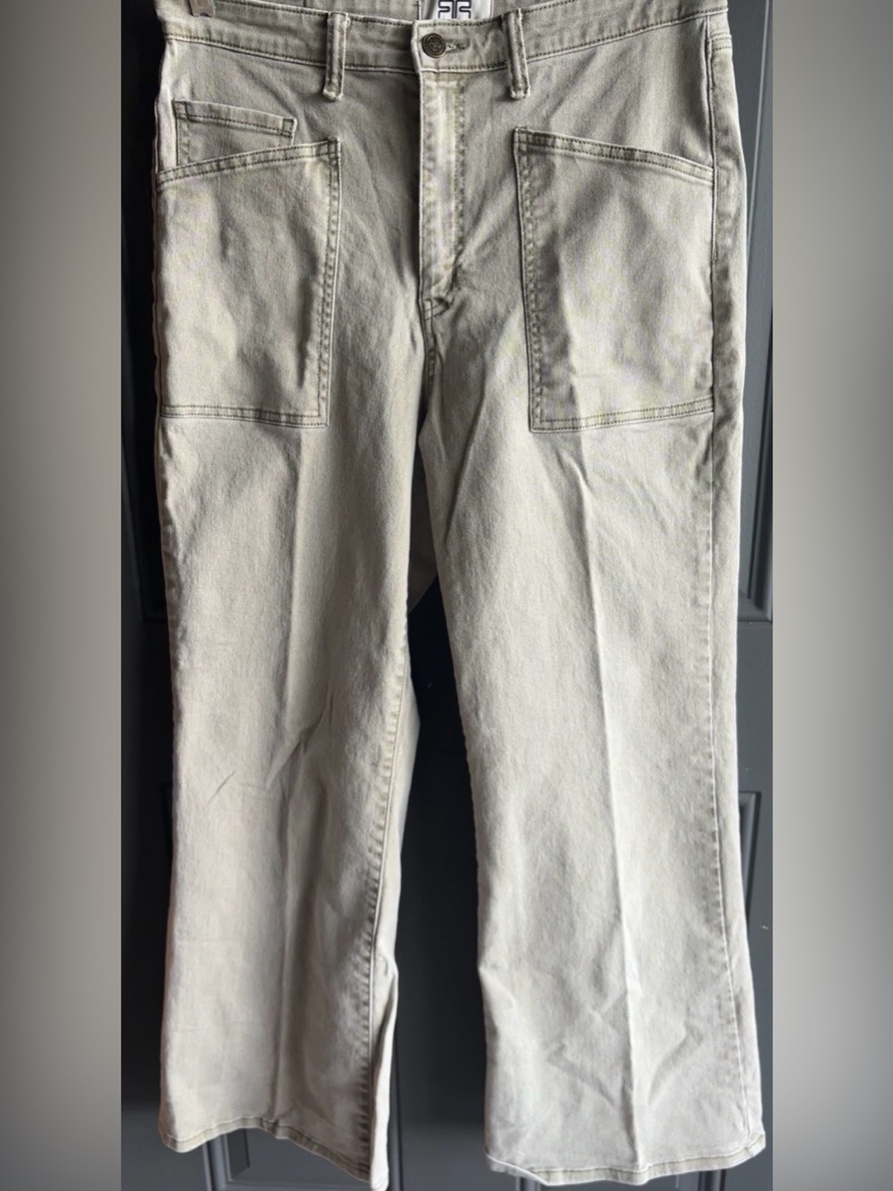 Robert Rodriguez Wide Leg Muted Sage Fall Jeans